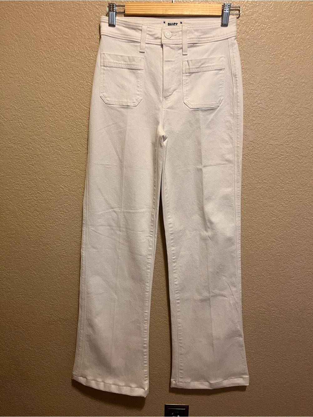 Paige Leenah White Straight Leg Jeans Reg. $249
